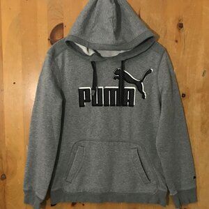 Puma Grey Men's Hoodie – Size M– Classic Athletic Fit